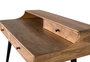 GINER Y COLOMER - Bureau en bois d'acacia et métal avec 3 tiroirs, dimensions 115x60x90 cm, couleur naturel - Matériel de bureau